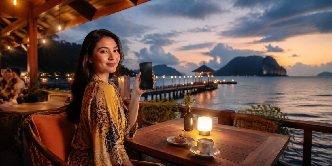 Pengguna eu5 log masuk ke akaun melalui telefon bimbit di Malaysia